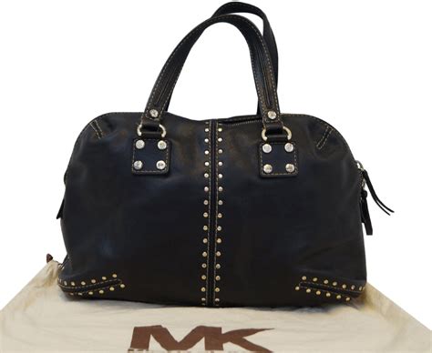 michael kors black gold studded bag|Michael Kors uptown astor bag.